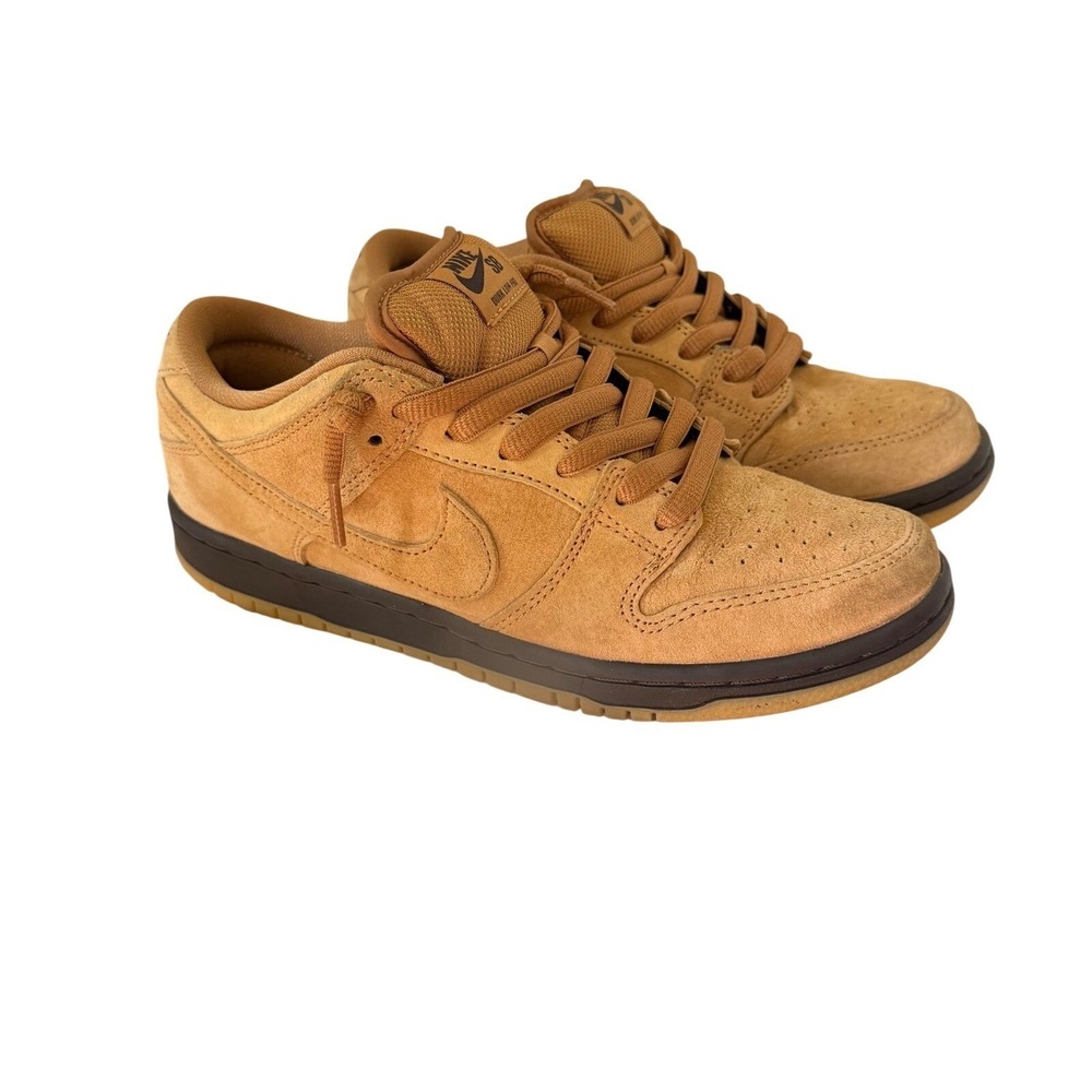 Nike SB Dunk Low Pro Wheat Tan Suede Gum Sole BQ6817-204 Mens 6.5 Womens 8